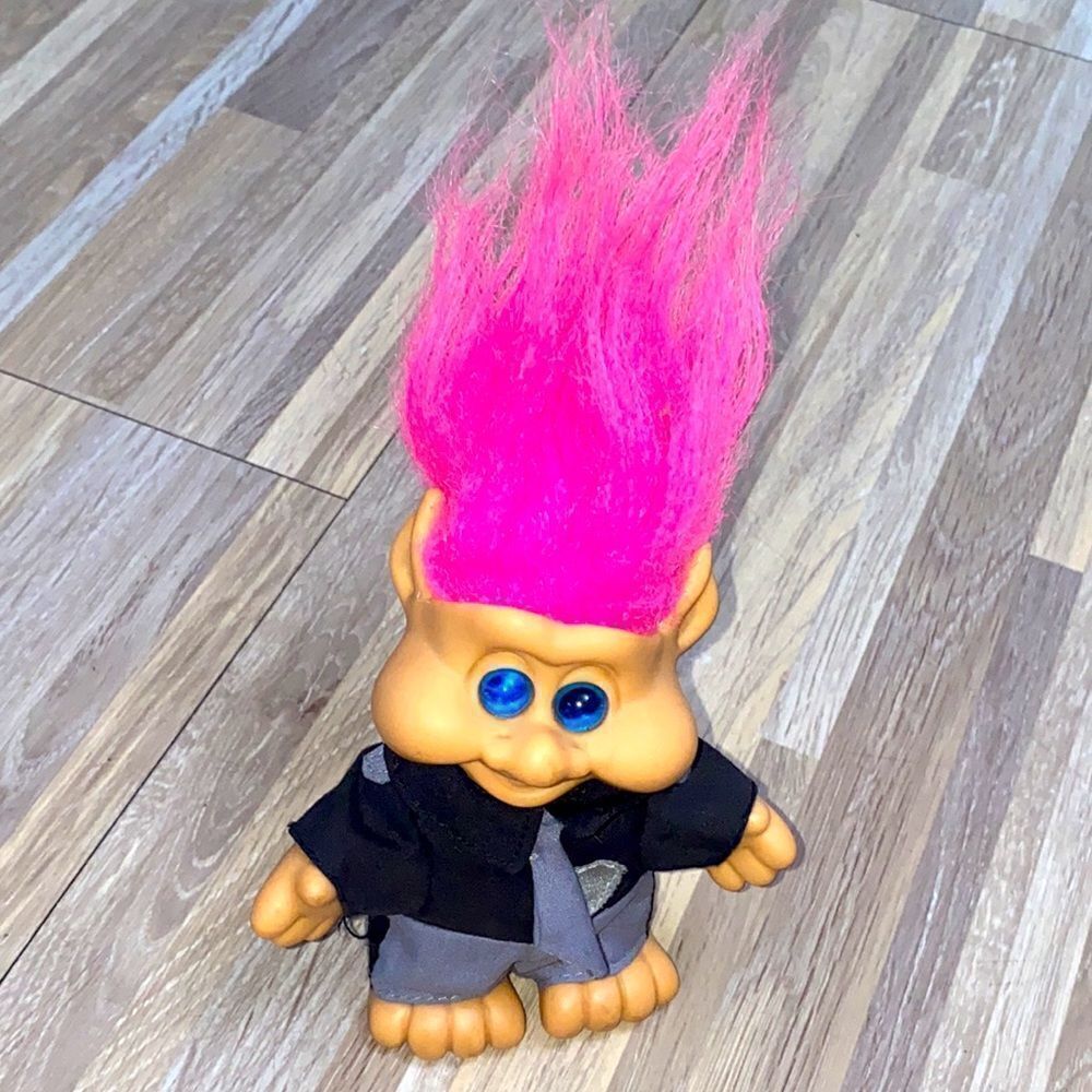 Purple Hair blue eyed Troll by ITB Circa treasure troll 90s vintage aesthetic